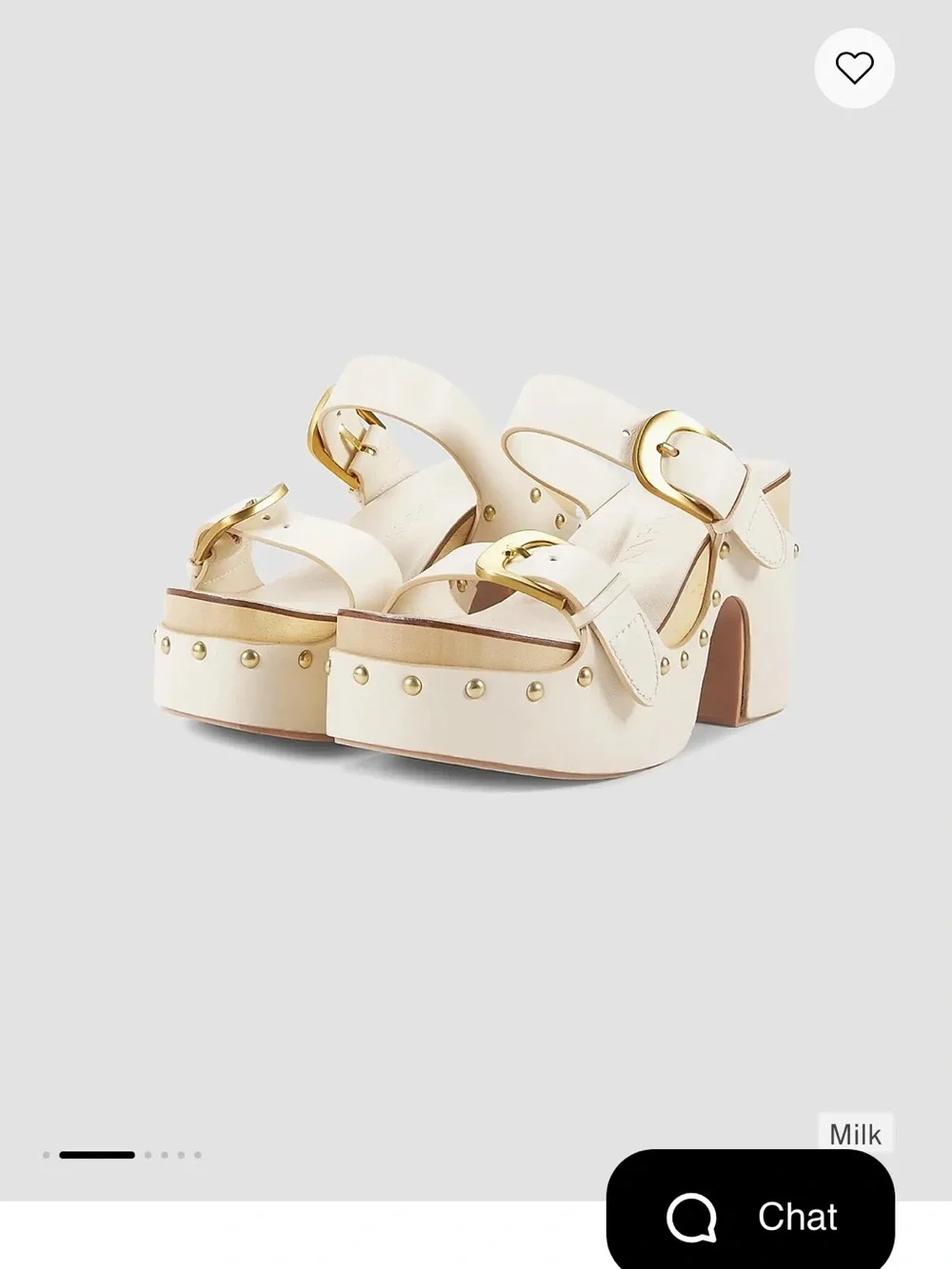 Zimmermann Cream Platform Mary Jane Sandals with Gold Buckles